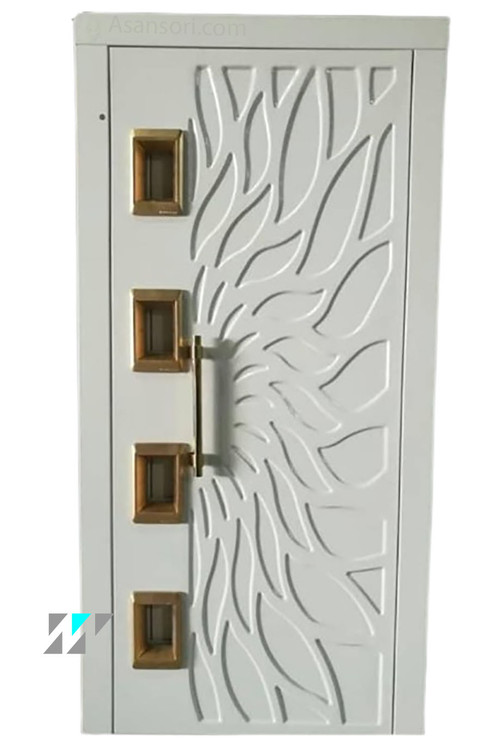 درب لولایی طرح دار آسانسور با طراحی مدرن و مقاوم ، مناسب انواع ساختمان های مسکونی و تجاری